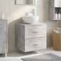 White Wall-Mounted Vanity Unit with Sink 49.5 x 41 x 64.5 cm