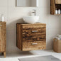 White Wall-Mounted Vanity Unit with Sink 49.5 x 41 x 64.5 cm