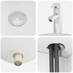 Vanidad con Lavabo de Pared Blanco 49,5 x 41 x 64,5 cm