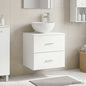 White Wall-Mounted Vanity Unit with Sink 49.5 x 41 x 64.5 cm