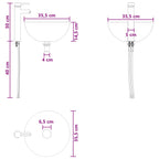 Vanidad con Lavabo de Pared Blanco 49,5 x 41 x 64,5 cm