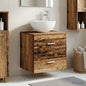 White Wall-Mounted Vanity Unit with Sink 49.5 x 41 x 64.5 cm