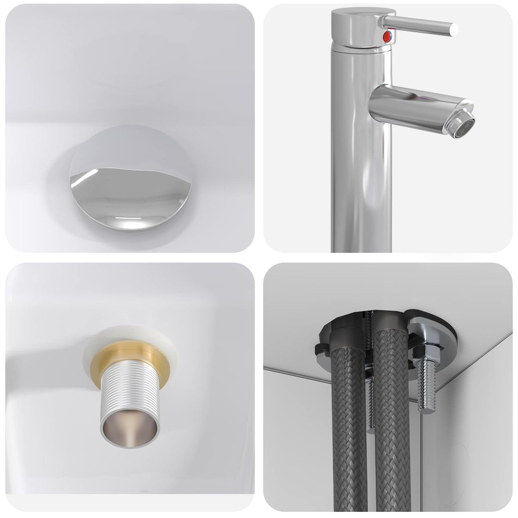Vanidad con Lavabo de Pared Blanco 49,5 x 41 x 63 cm