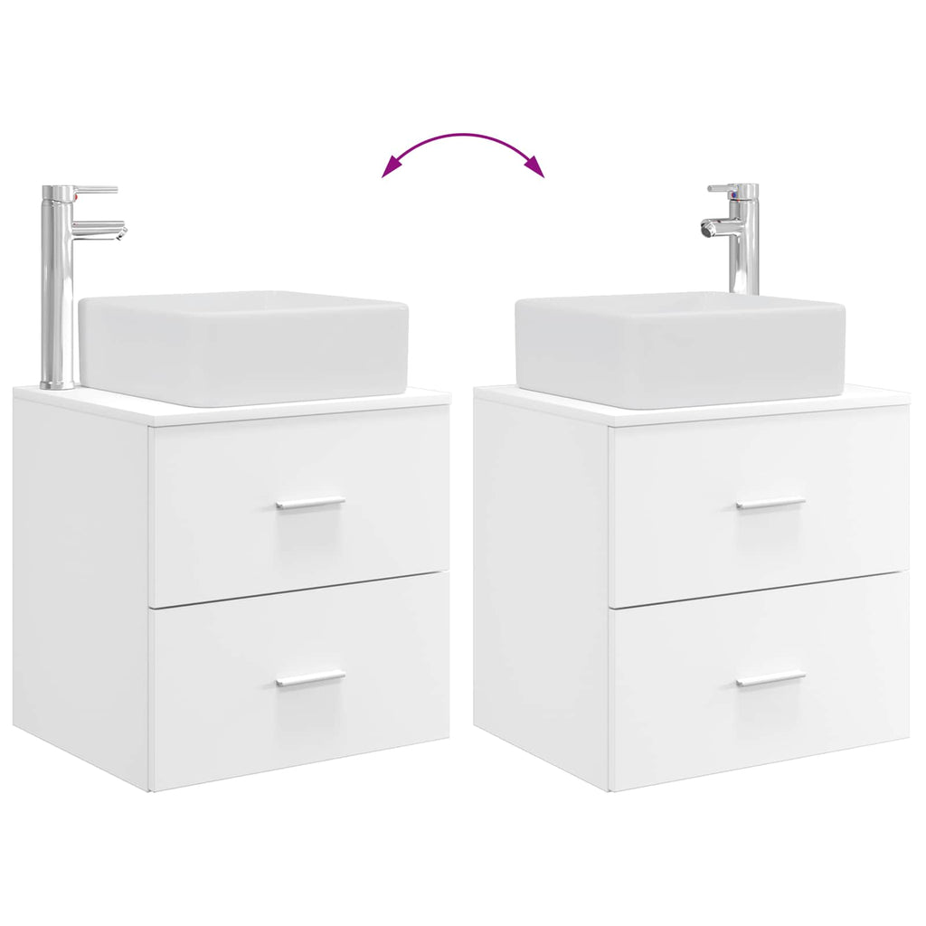 Vanidad con Lavabo de Pared Blanco 49,5 x 41 x 63 cm