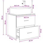 Vanidad con Lavabo de Pared Blanco 49,5 x 41 x 63 cm