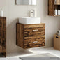 Vanity with White Wall-Mounted Sink 49.5 x 41 x 63 cm