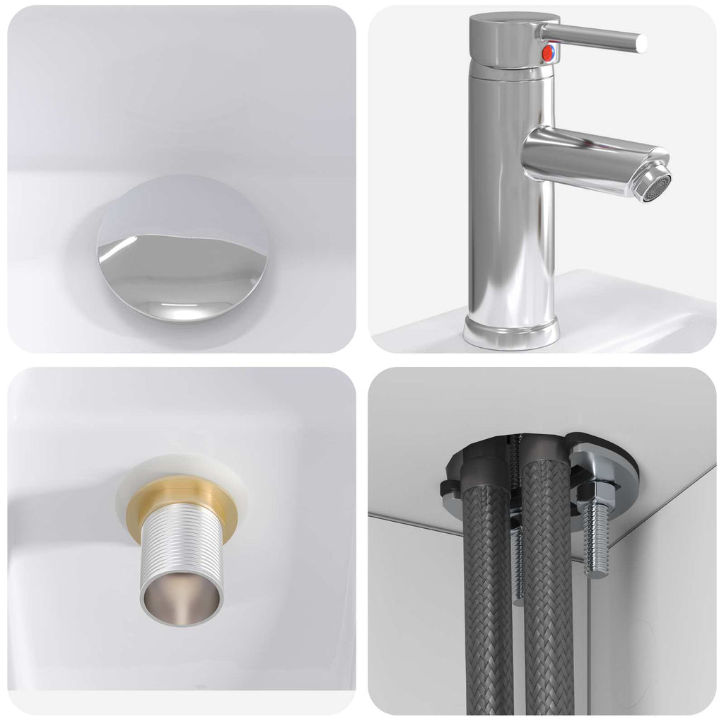 Vanidad con Lavabo de Pared Blanco 49,5 x 41 x 62,5 cm