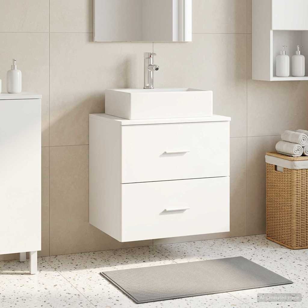 Vanidad con Lavabo de Pared Blanco 49,5 x 41 x 62,5 cm