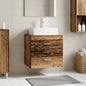 Wall-mounted Vanity with White Basin 49.5 x 41 x 62.5 cm