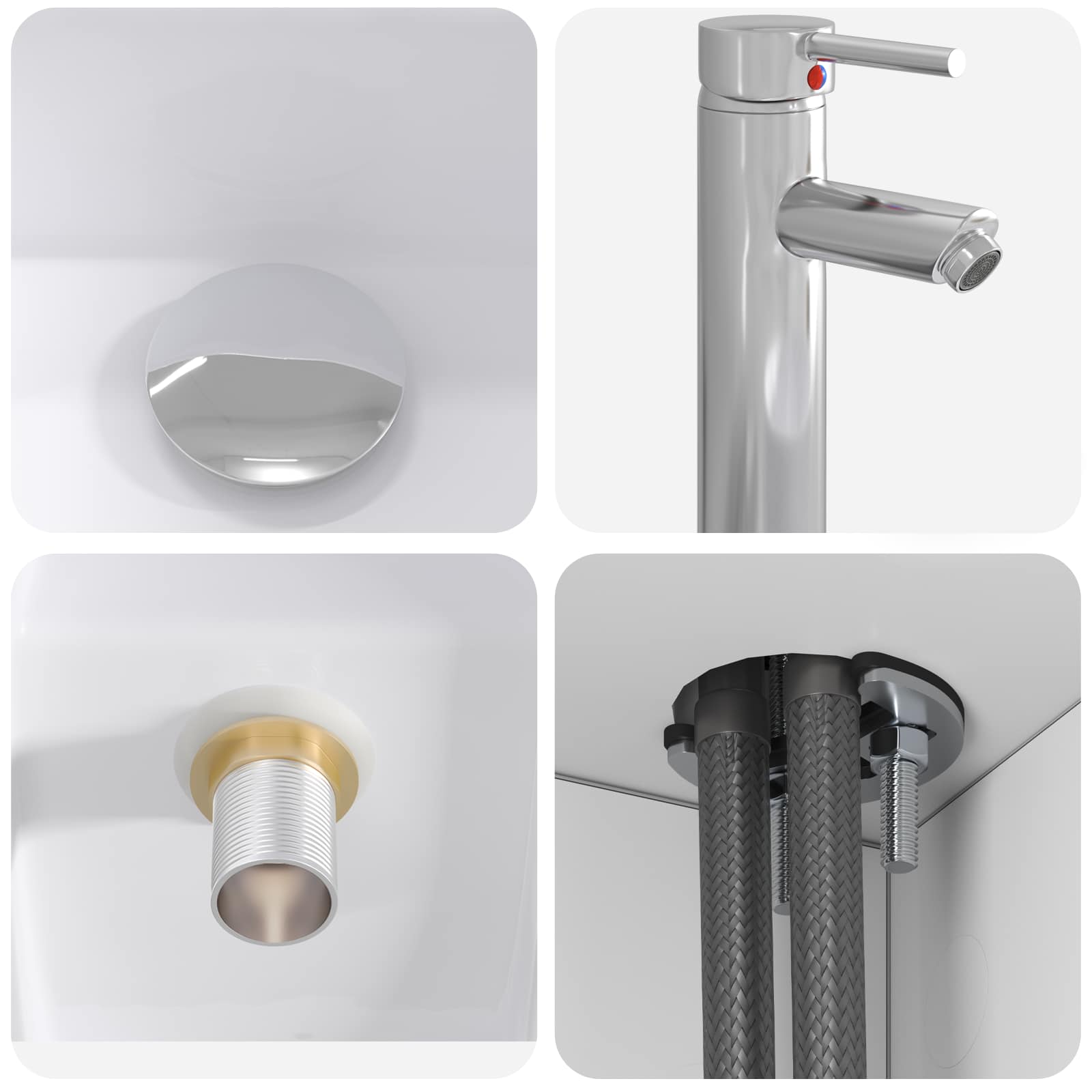 Vanidad con Lavabo de Pared Blanco 53 x 34,5 x 63 cm