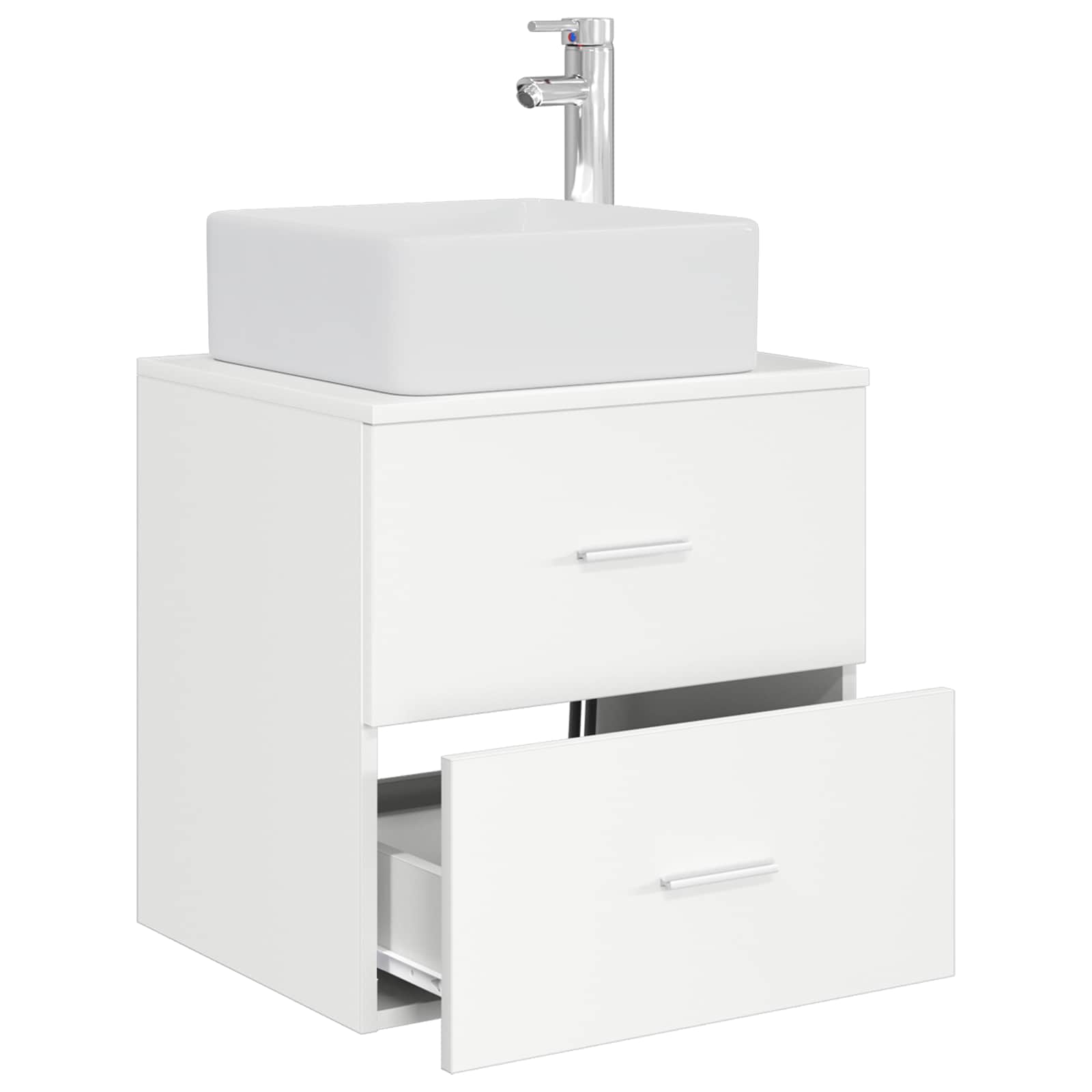 Vanidad con Lavabo de Pared Blanco 53 x 34,5 x 63 cm