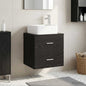 White Wall-Mounted Vanity with Sink 53 x 34.5 x 63 cm