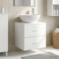 White Wall-Mounted Vanity Unit with Sink 49.5 x 41 x 64.5 cm