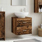 White Wall-Mounted Vanity Unit with Sink 49.5 x 41 x 64.5 cm