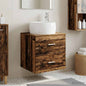White Wall-Mounted Vanity Unit with Sink 49.5 x 41 x 64.5 cm
