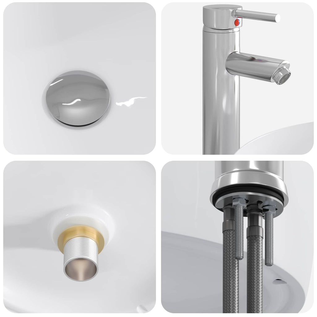 Vanidad con Lavabo de Pared Blanco 49,5 x 44,5 x 65,5 cm