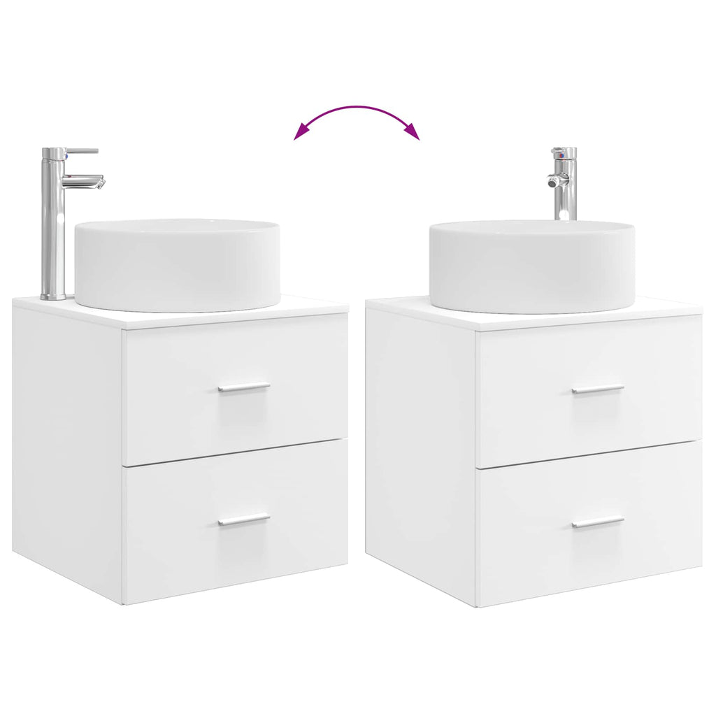 Vanidad con Lavabo de Pared Blanco 49,5 x 44,5 x 65,5 cm