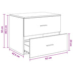 Mueble de Baño Montado en la Pared Blanco 62,5 x 44,5 x 50 cm