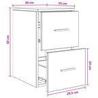 Gabinete de baño intermedio Blanco 30 x 35 x 50 cm