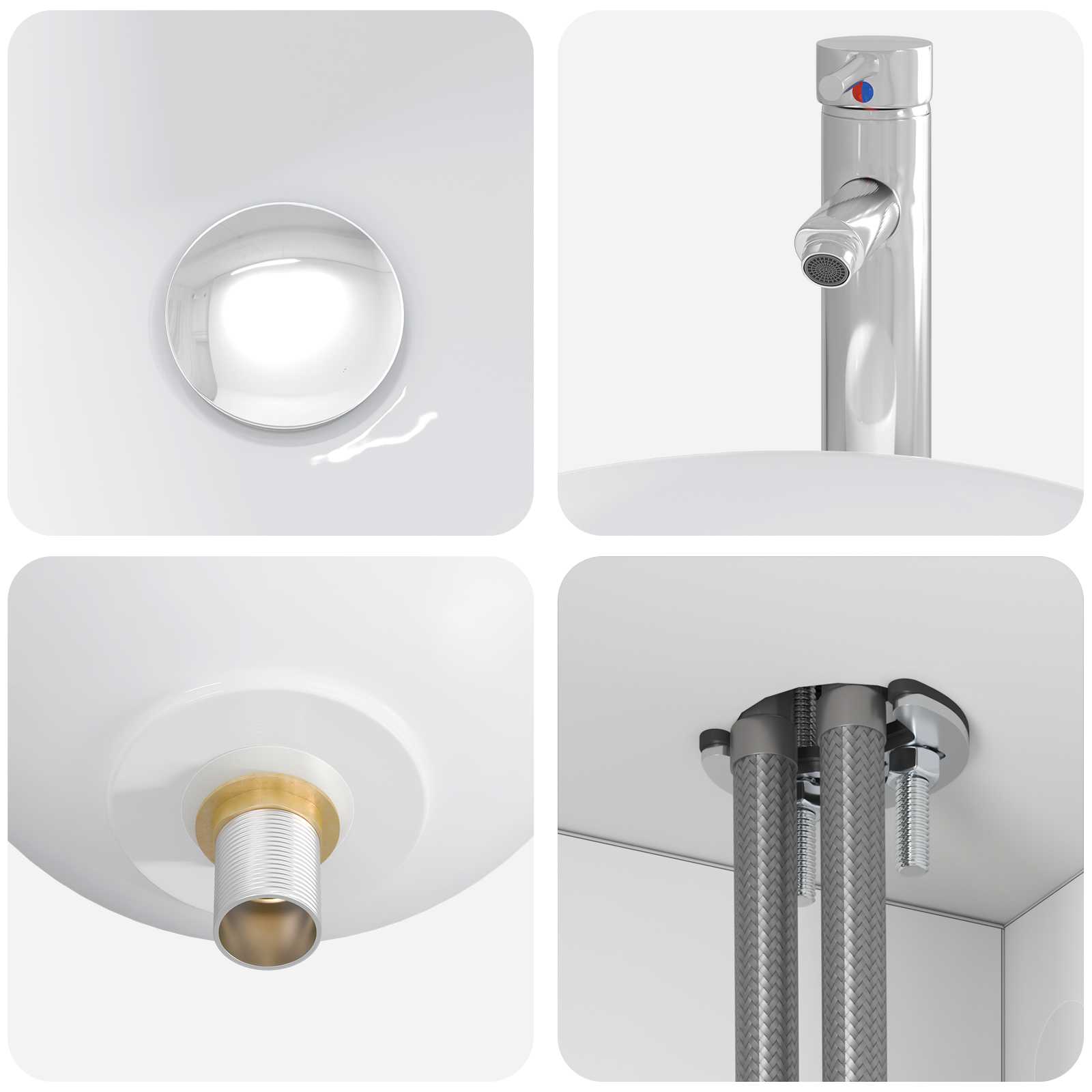 Vanidad con Lavabo de Pared Blanco 49,5 x 35 x 63 cm