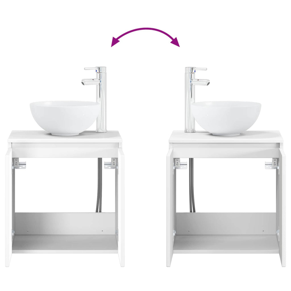 Vanidad con Lavabo de Pared Blanco 49,5 x 35 x 63 cm
