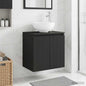 White Wall-Mounted Vanity with Sink 49.5 x 35 x 63 cm