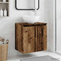 White Wall-Mounted Vanity with Sink 49.5 x 35 x 63 cm