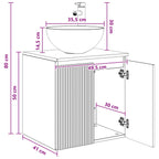 Vanidad con Lavabo de Pared Blanco 49,5 x 41 x 64,5 cm