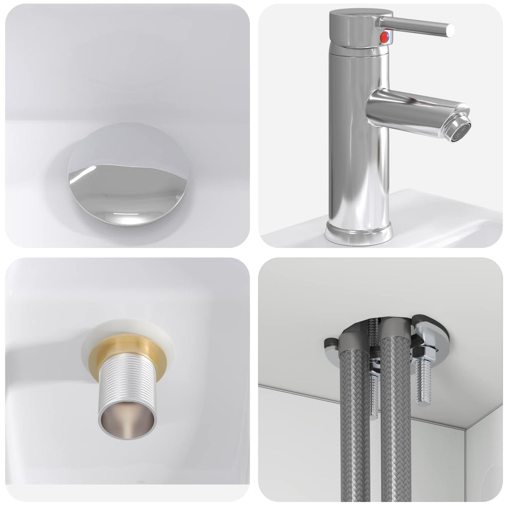 Vanidad con Lavabo de Pared Blanco 49,5 x 41 x 63 cm