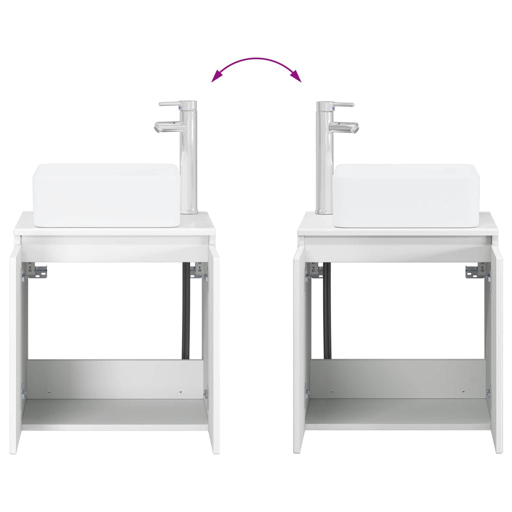 Vanidad con Lavabo de Pared Blanco 49,5 x 41 x 63 cm