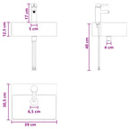 Vanidad con Lavabo de Pared Blanco 49,5 x 41 x 62,5 cm