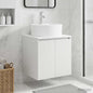 Vanity with White Wall-Mounted Basin 49.5 x 44.5 x 65 cm