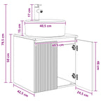 Vanidad con Lavabo de Pared Blanco 49,5 x 44,5 x 65 cm