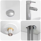 Vanidad con Lavabo de Pared Blanco 49,5 x 44,5 x 65 cm