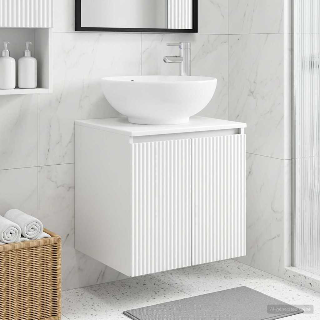 Vanidad con Lavabo de Pared Blanco 49,5 x 44,5 x 65 cm