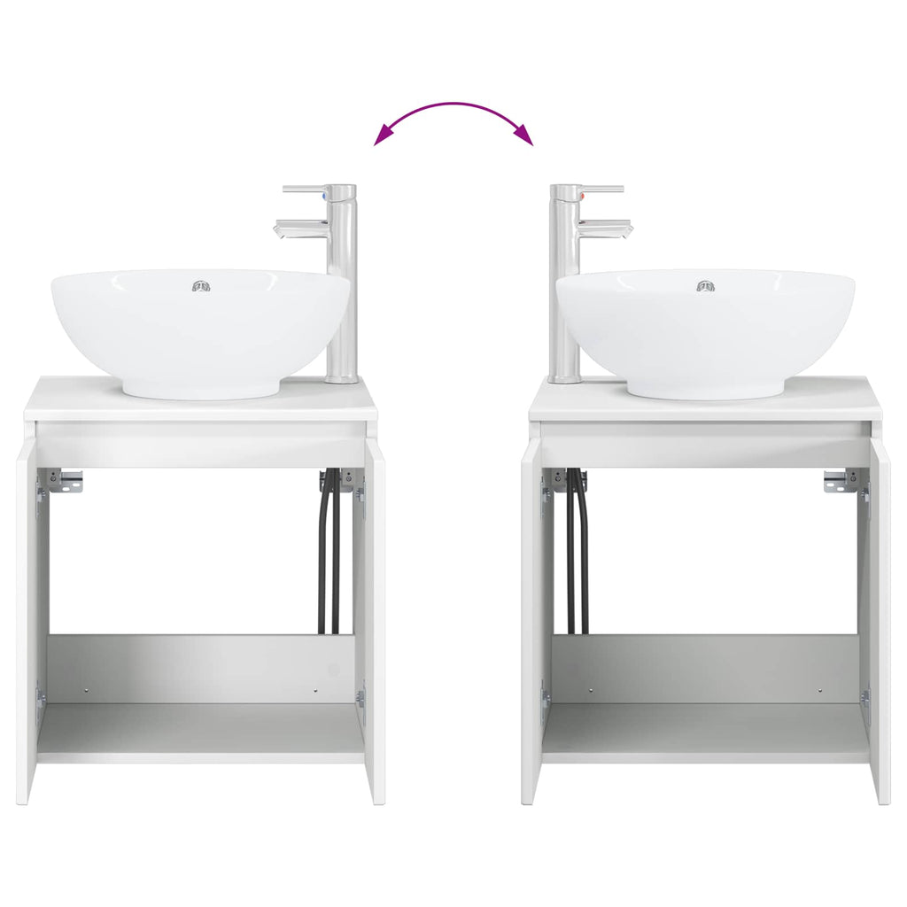 Vanidad con Lavabo de Pared Blanco 49,5 x 44,5 x 65 cm