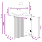 Vanidad con Lavabo de Pared Blanco 49,5 x 44,5 x 65 cm
