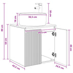 Vanidad con Lavabo de Pared Blanco 49,5 x 44,5 x 66 cm