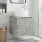 White Wall-Mounted Vanity with Sink 49.5 x 44.5 x 66 cm