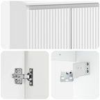 Vanidad de lavabo montada en la pared Blanco