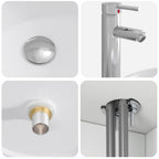 Vanidad de lavabo montada en la pared Blanco