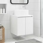 Vanidad de lavabo montada en la pared Blanco