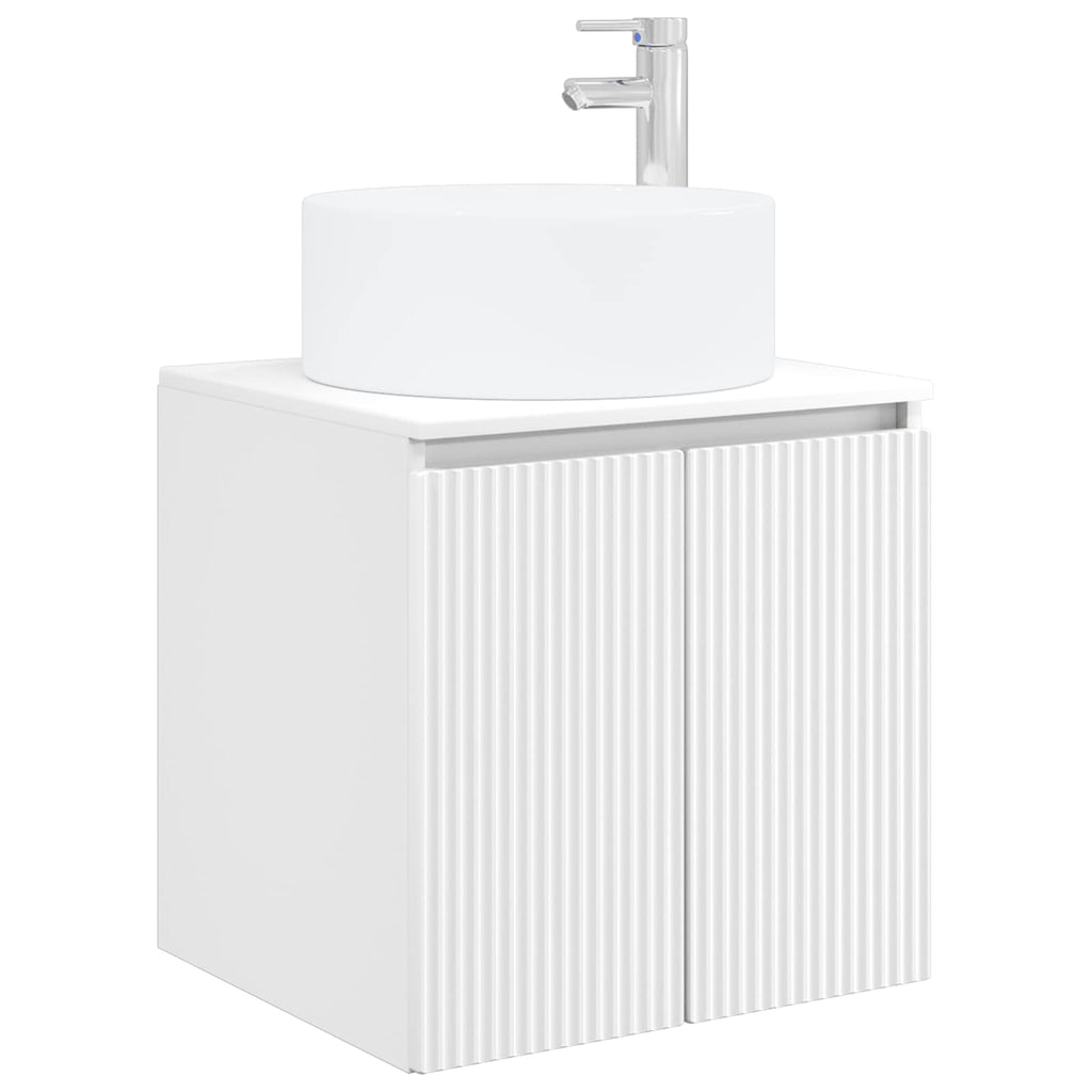 Vanidad de lavabo montada en la pared Blanco