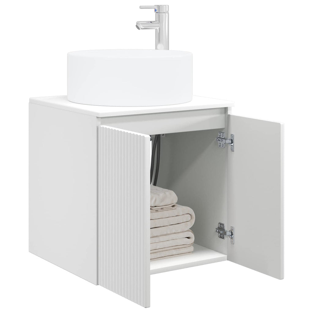 Vanidad de lavabo montada en la pared Blanco