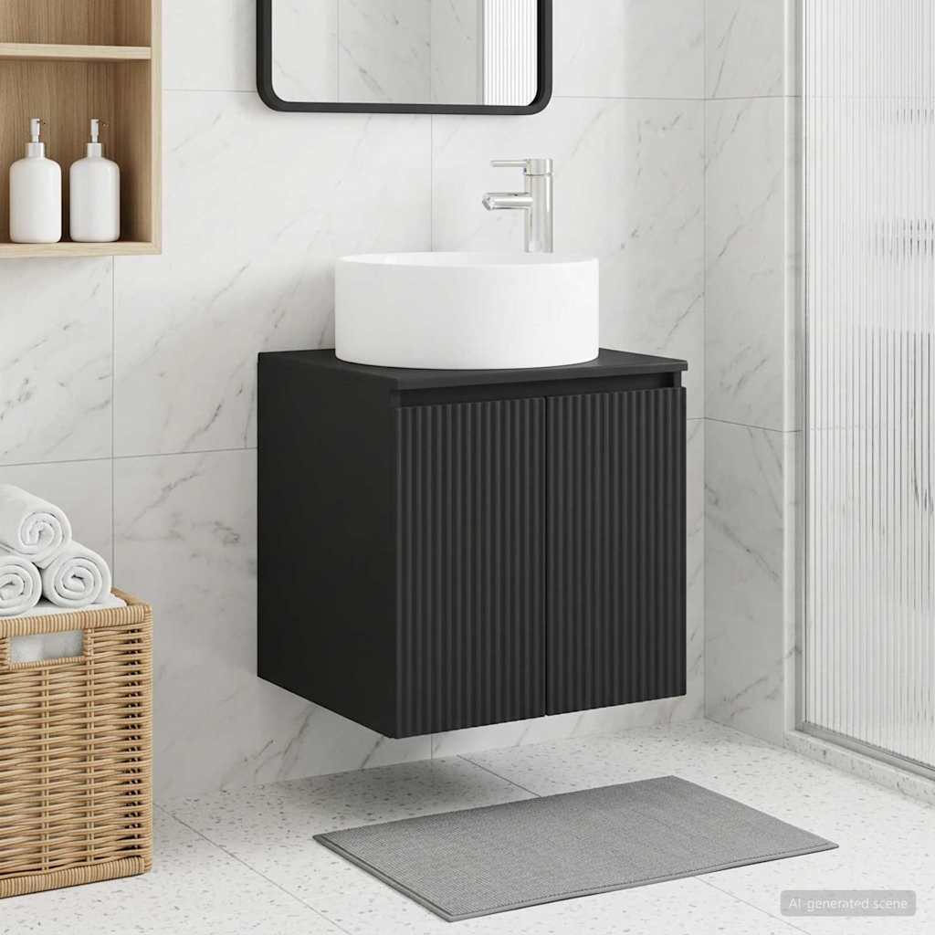 Vanidad de lavabo montada en la pared Blanco