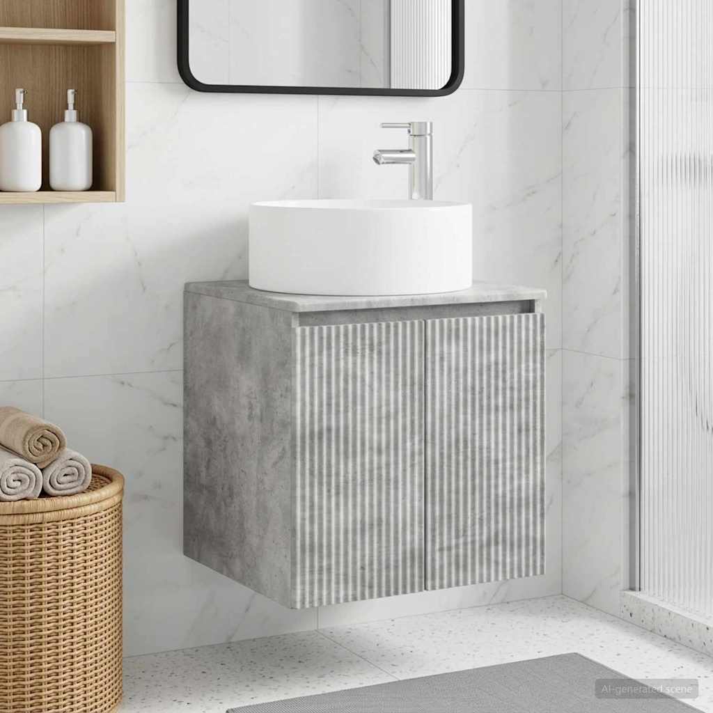 Vanidad de lavabo montada en la pared Blanco