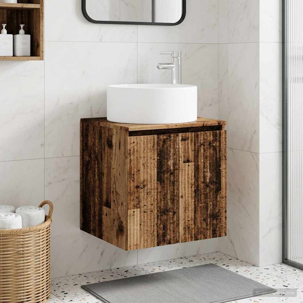 Vanidad de lavabo montada en la pared Blanco