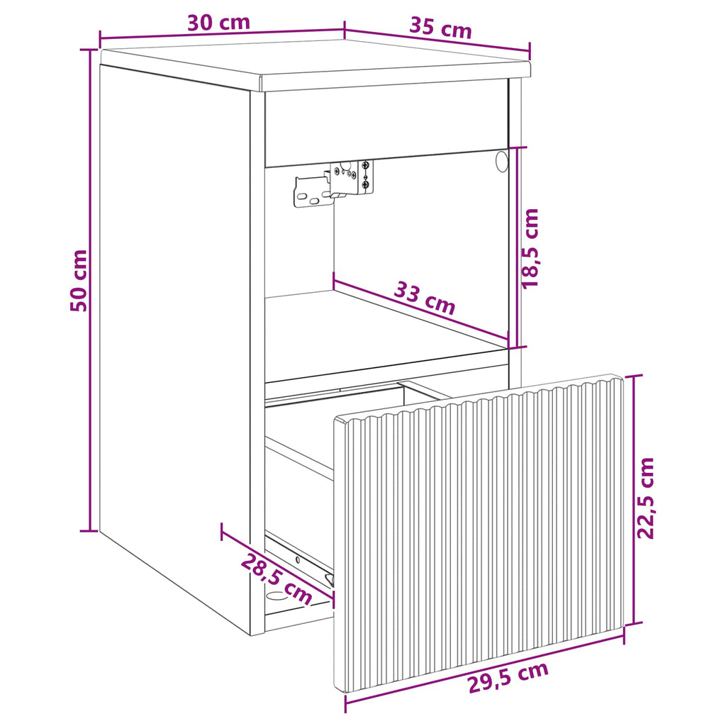 Mueble de Cuarto de Baño Blanco 30 x 35 x 50 cm