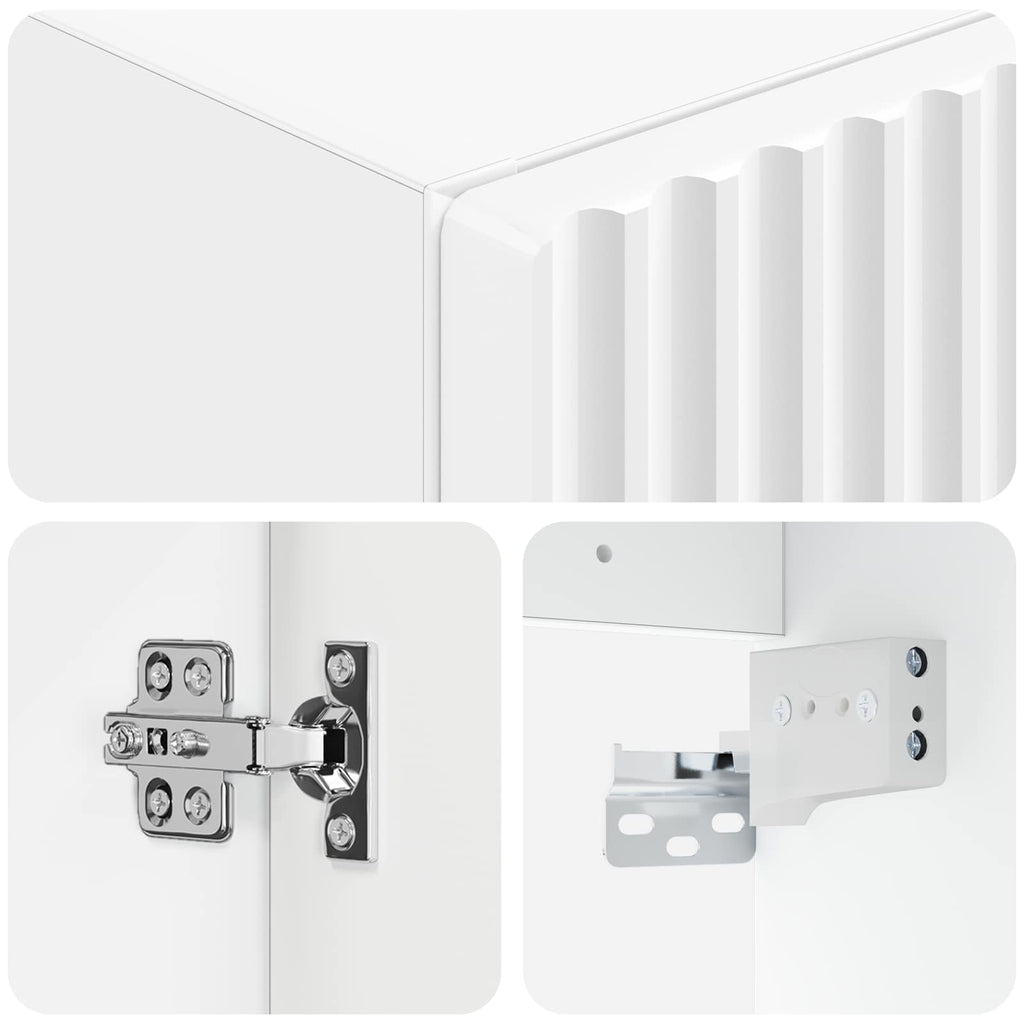 Mueble de baño montado en la pared Blanco 33 x 34,5 x 100 cm