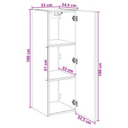 Mueble de baño montado en la pared Blanco 33 x 34,5 x 100 cm